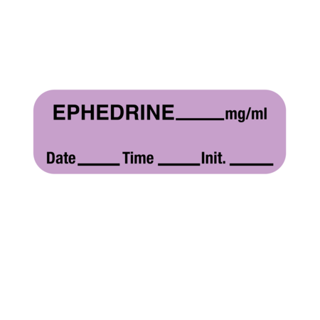 NEVS Label, Ephedrine 1/2" x 1-1/2" Violet w/Black LANT-2632